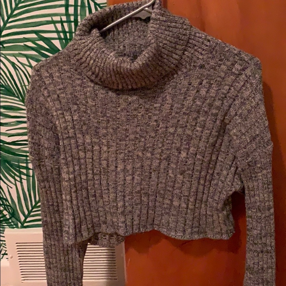 Cropped turtleneck